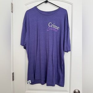 Purple Crime Junkie Graphic Women's Top